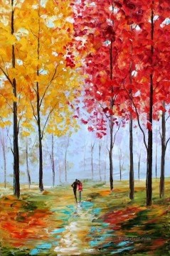 風景 Painting - 秋のメロディーの森